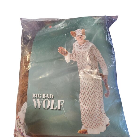Big Bad Wolf Costume Pajamas & Bonnet With Ears Hauntlook Large - Picture 1 of 3